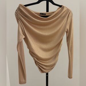Zara Metallic Gold Fabric